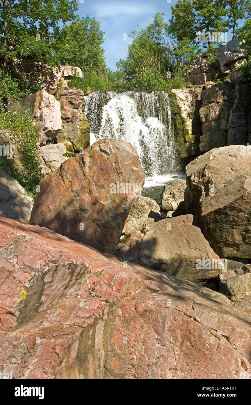 Winnewissa Falls at Pipestone National Monument, Pipestone MN Stock