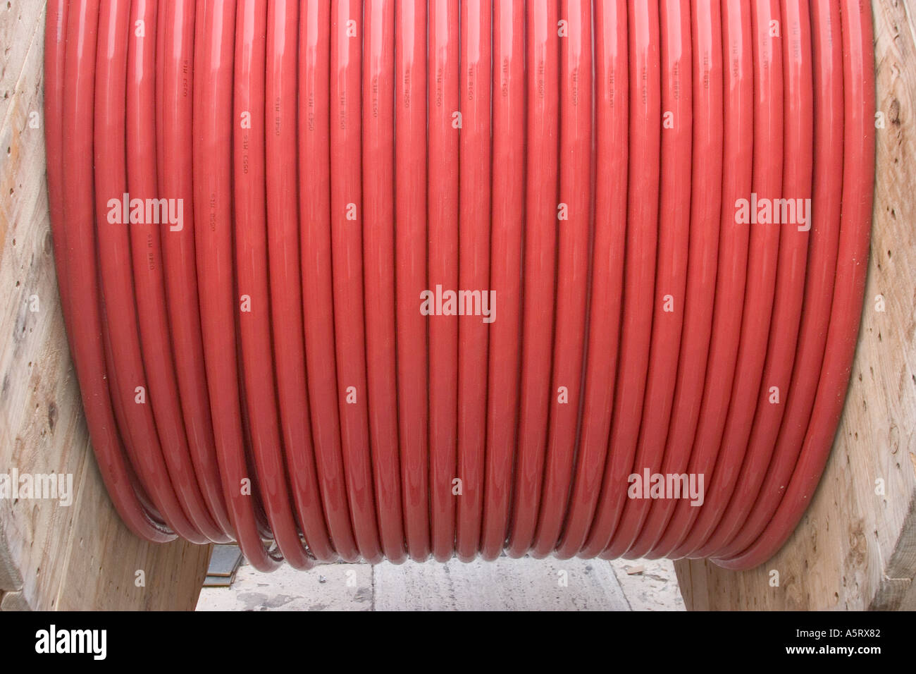 Roll of electric tubing Stock Photo