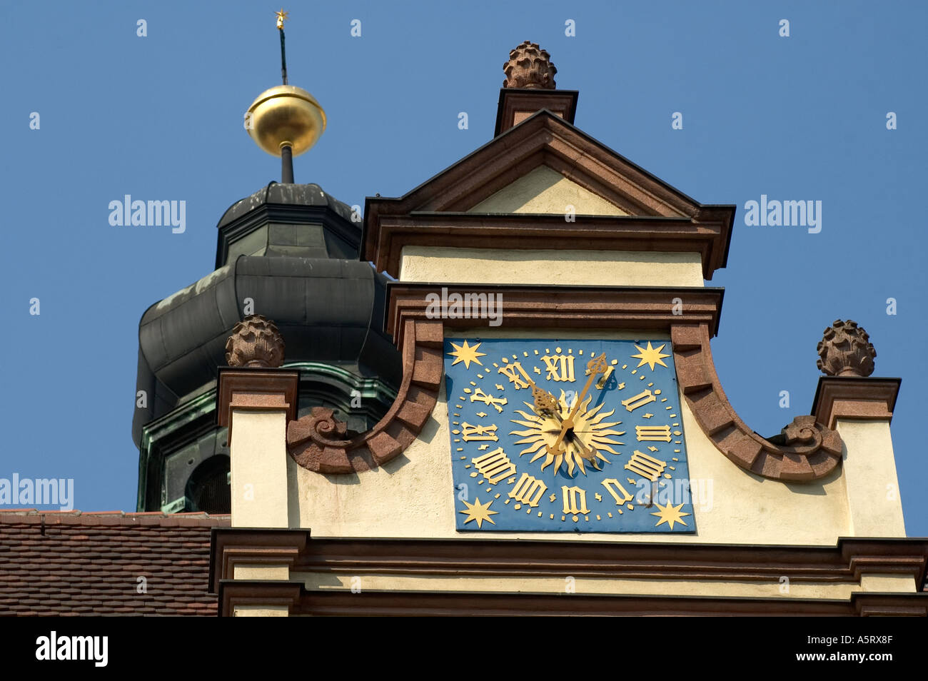 Clock tower old town hall Leipzig Germany Stock Photo - Alamy