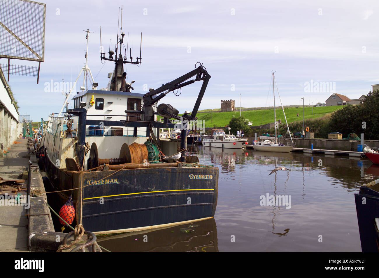The harbour at Eyemouth Borders Scotland Stock Photo - Alamy