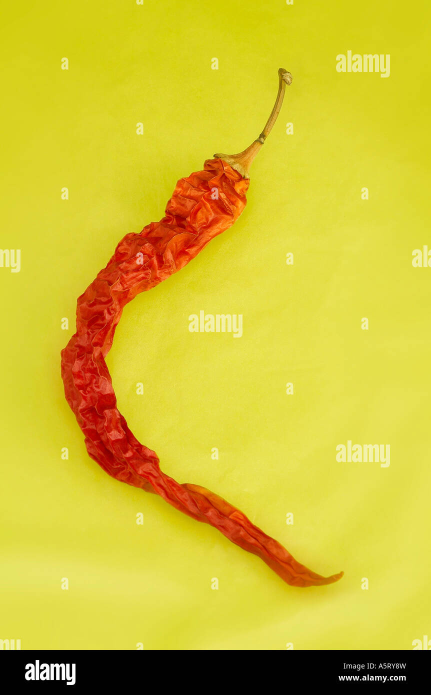 Red hot chili pepper on green background Stock Photo - Alamy