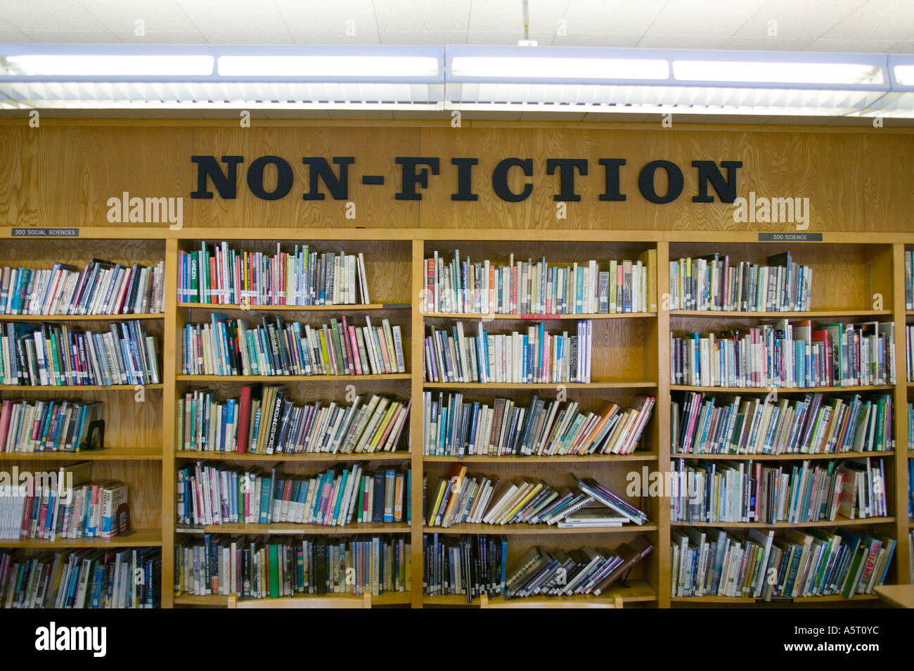 Book Shelf in High School Library Stock Photo 6501563 Alamy