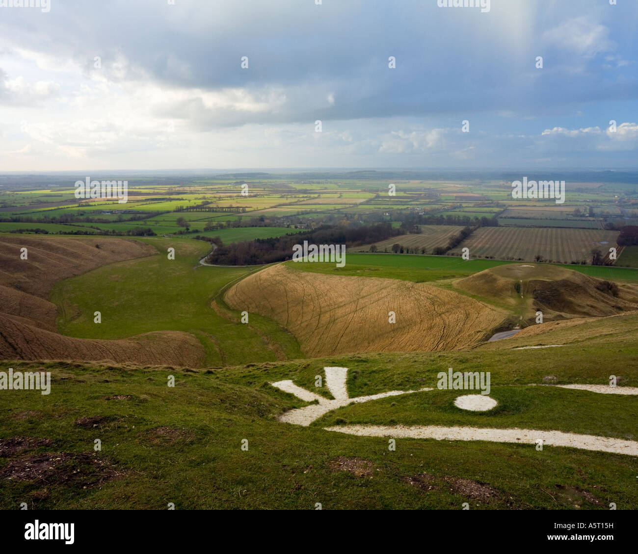 Vale of the White Horse Uffington Castle Oxfordshire UK Stock Photo