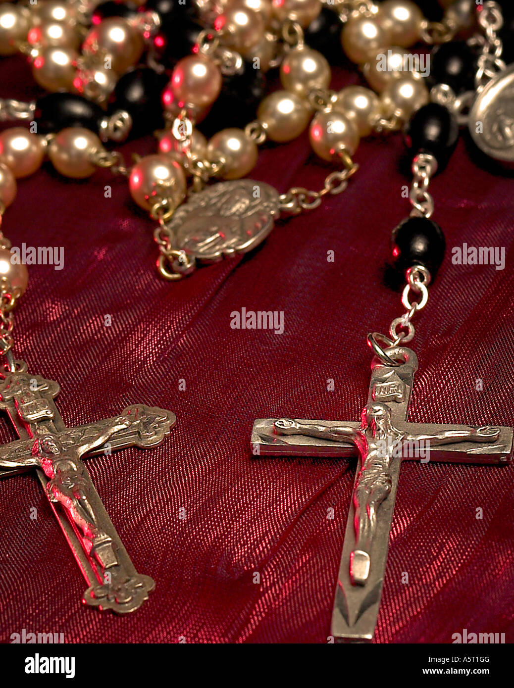 Rosary beads white background hi-res stock photography and images - Alamy