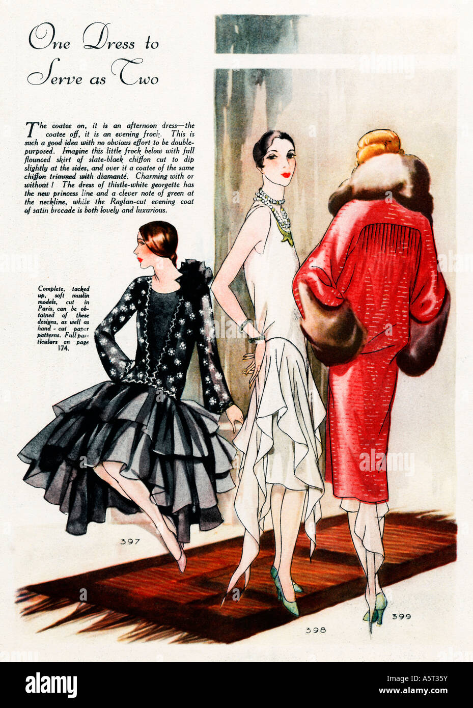 1920s fashion illustration hi-res stock photography and images - Alamy