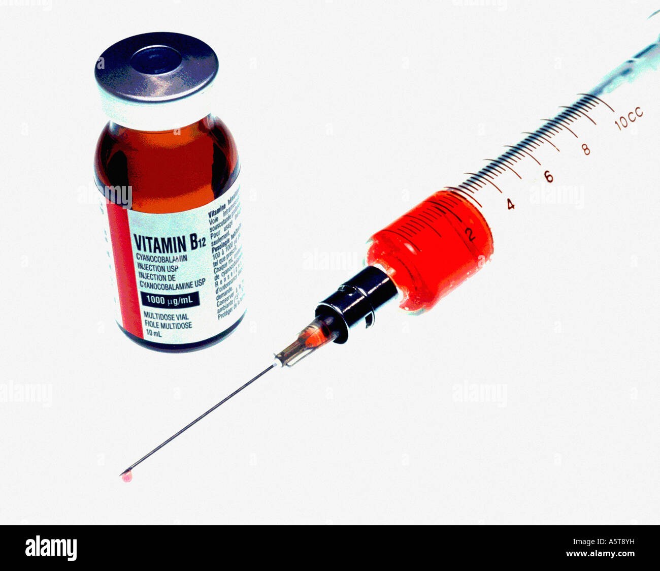 Graphic look at a syringe and bottle or vial Stock Photo Alamy