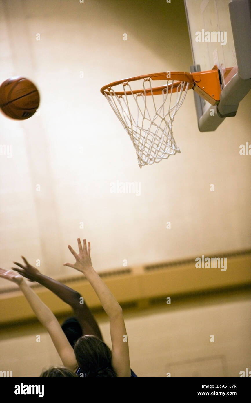 Cropped look at a high school basketball game Stock Photo Alamy