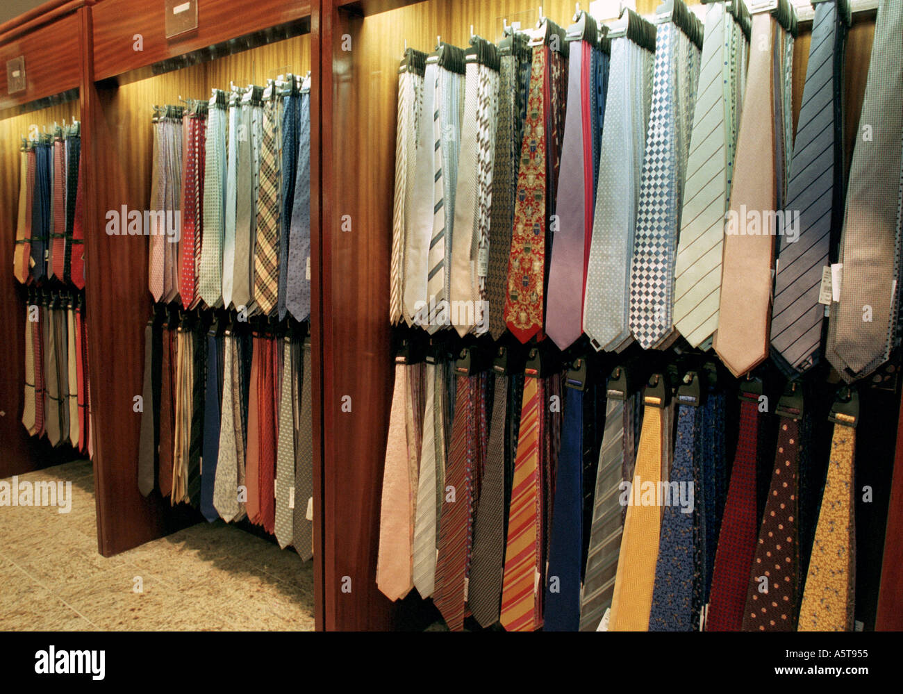 Ties on display in the Century 21 Department Store Stock Photo Alamy
