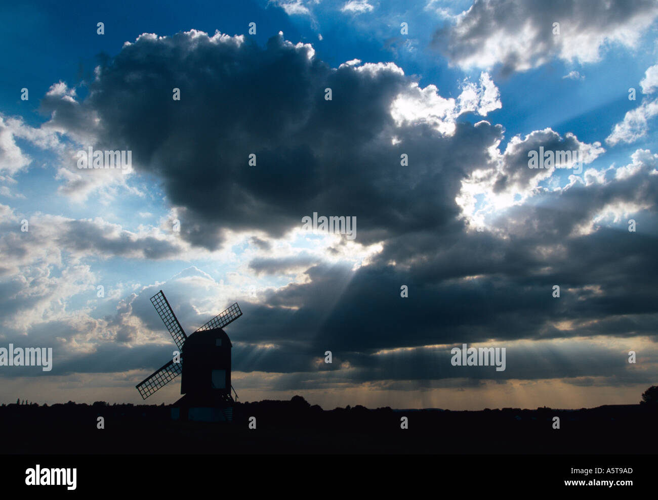 Pitstone windmill in the village of Ivinghoe in the chilterns Buckinghamshire Stock Photo