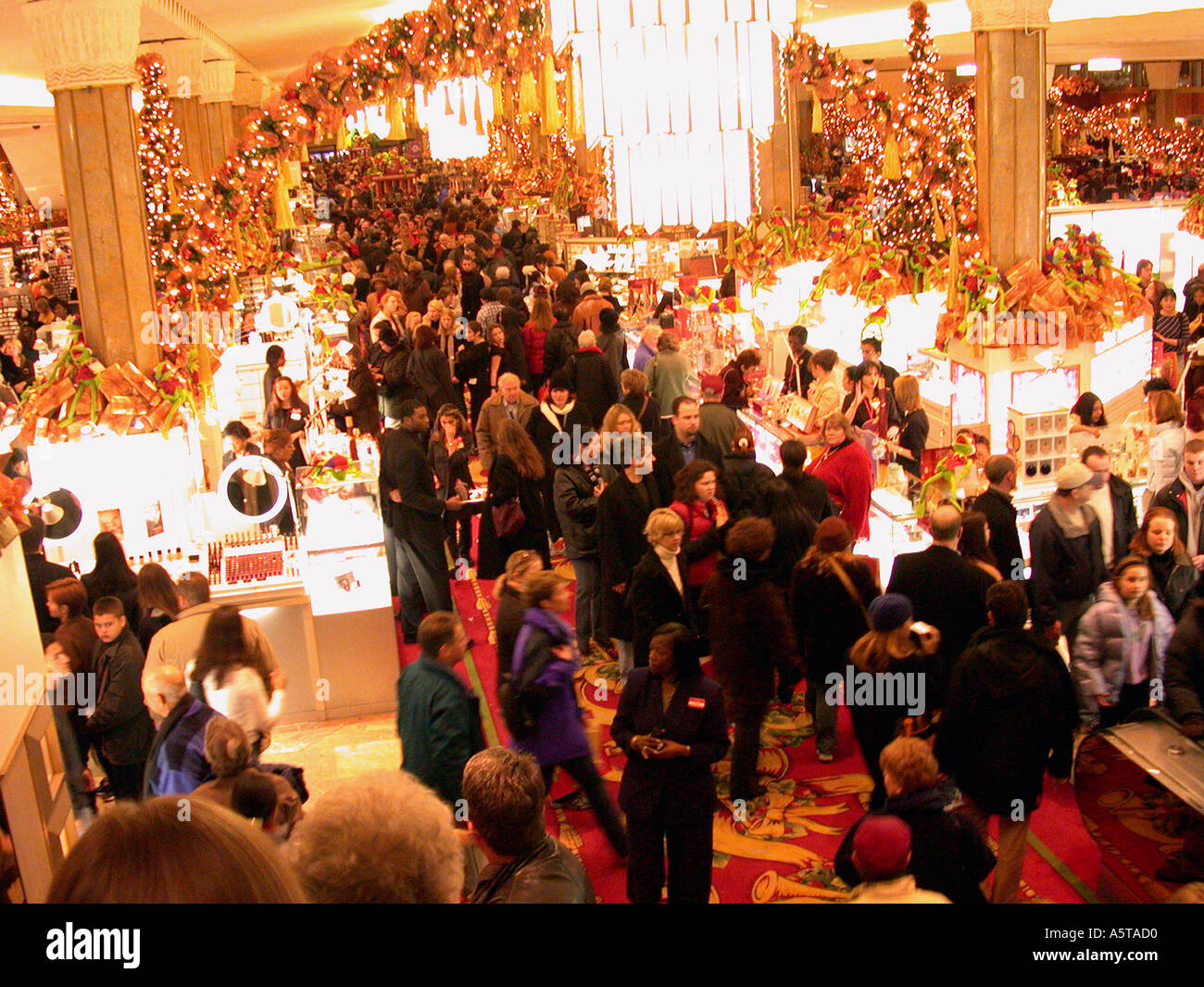 Shoppers visit Macy s Department Store Stock Photo Alamy