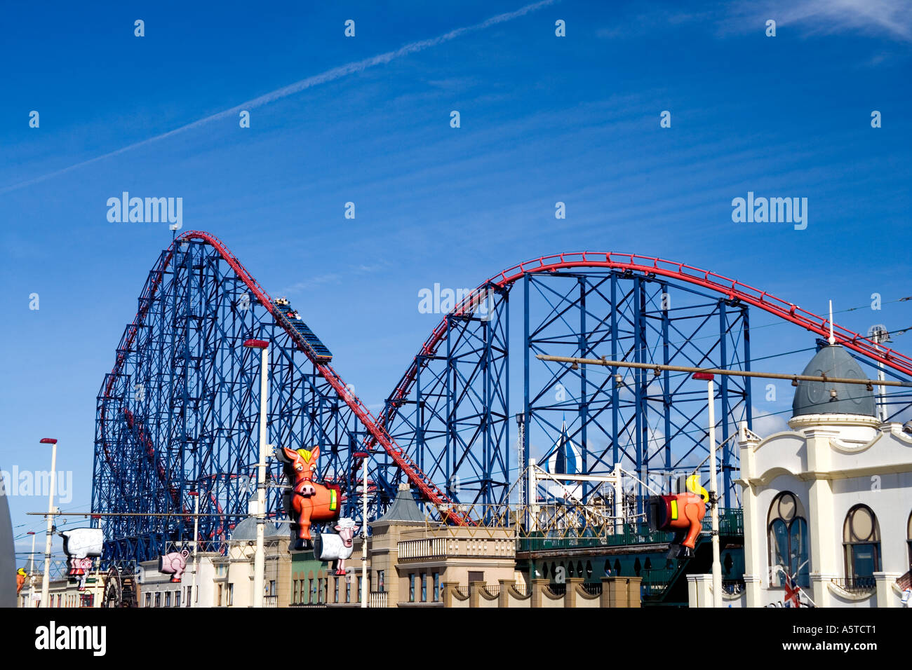 The big Dipper ride at the Pleasure beach amusement park,Blackpool