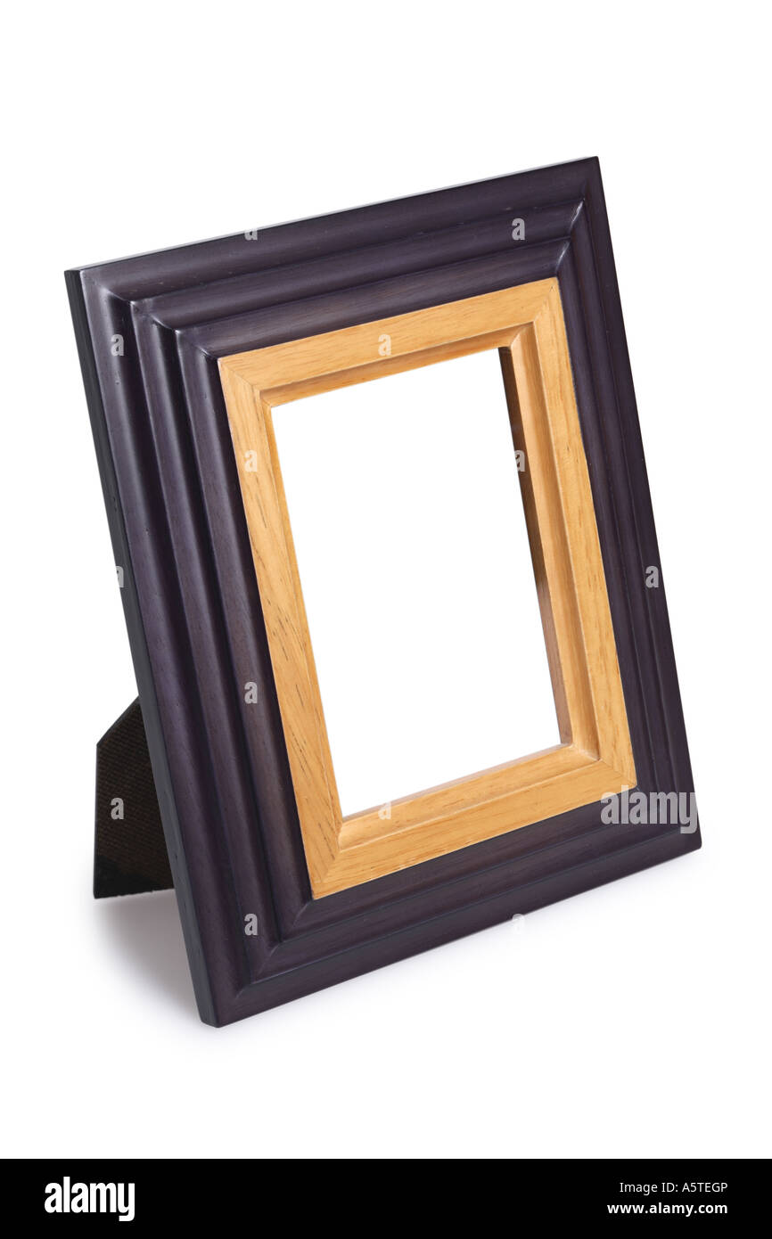 Picture Frame cut out on white background Stock Photo