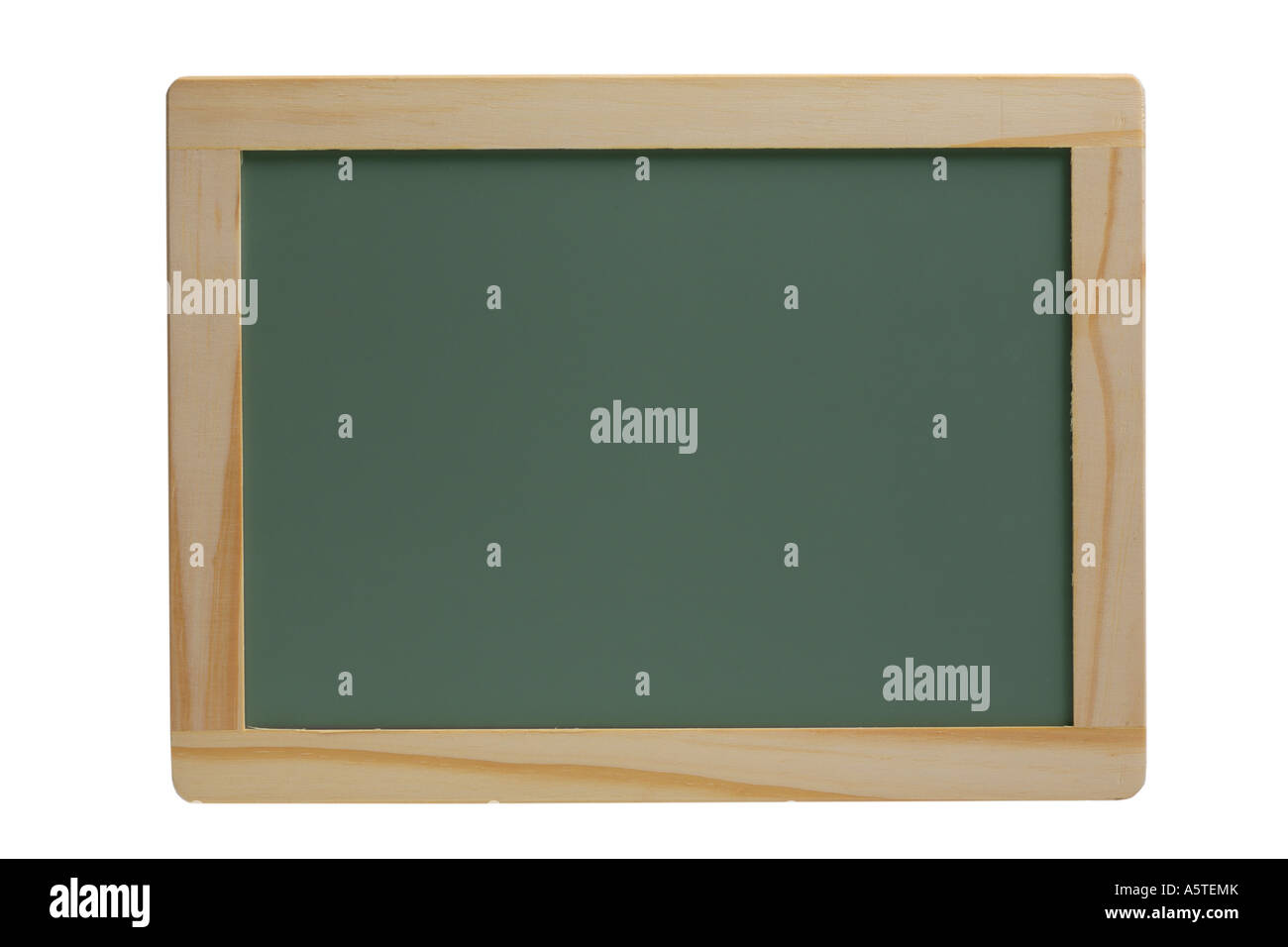 Chalkboard cut out on white background Stock Photo