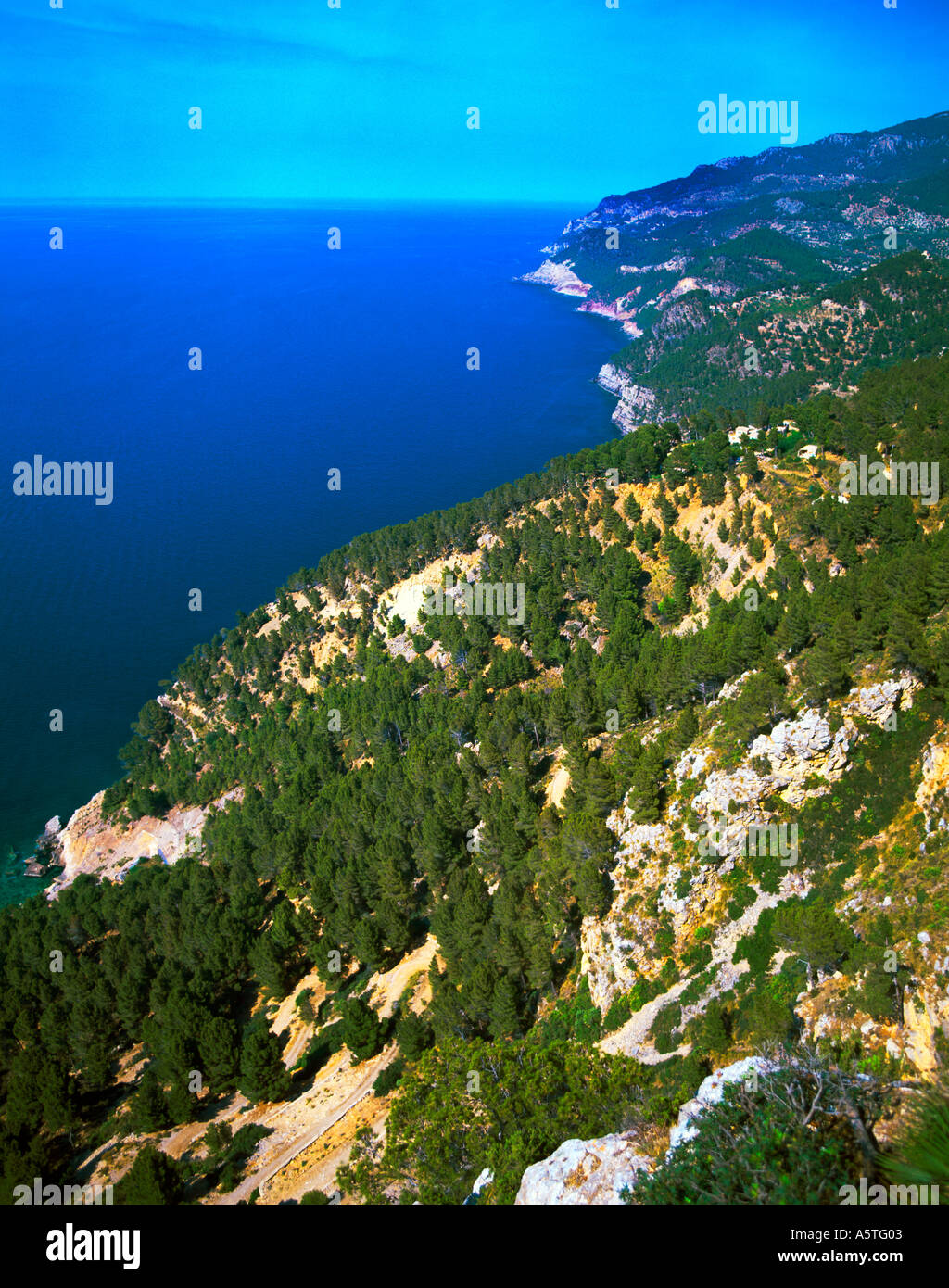 Majorca Balearic Islands Spain Mirador Ricardo de Roca Coastline Stock Photo