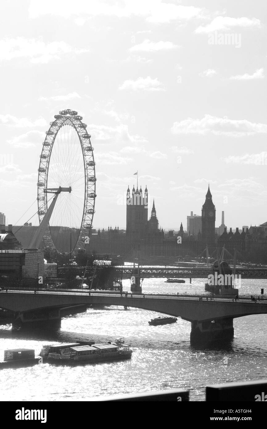 River Thames skyline London England Stock Photo Alamy