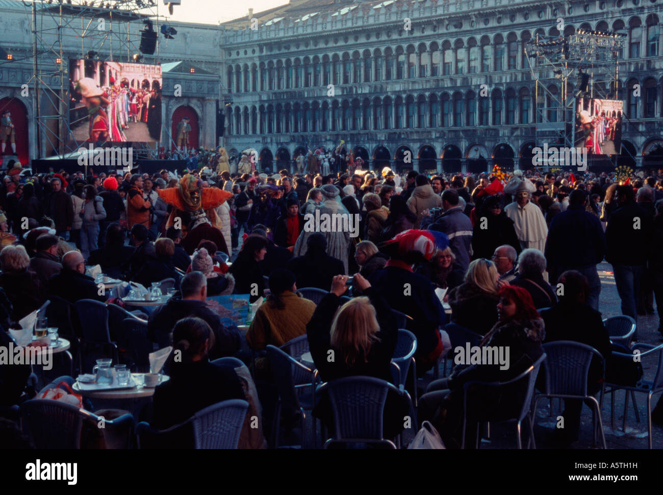 Carnival revellers in St Marks Square, Venice, Italy Stock Photo - Alamy