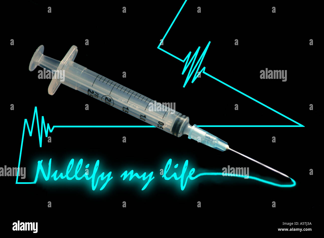 Graphic art Syringe Stock Photo