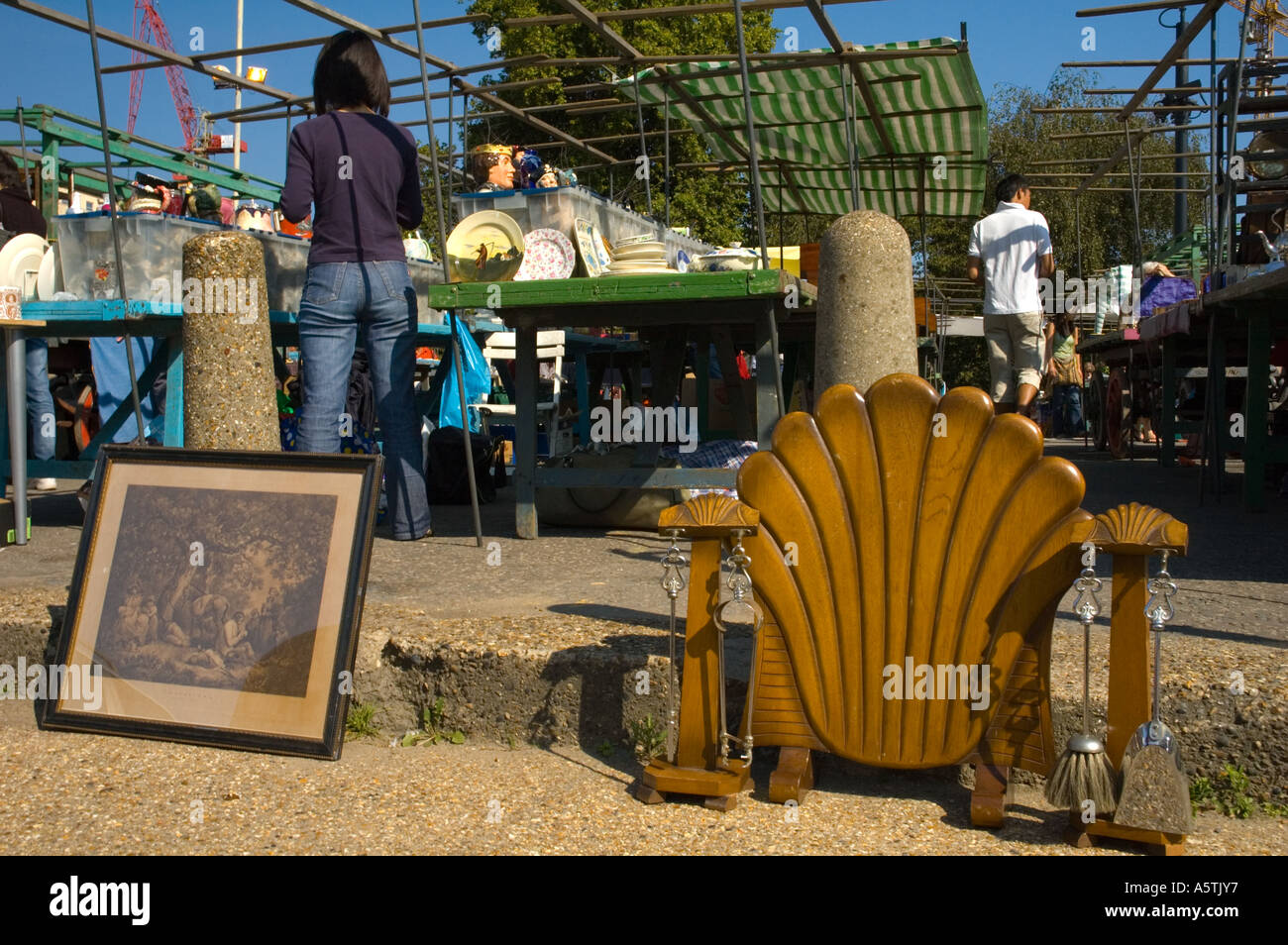 Bermondsey antiques market London England UK Stock Photo Alamy