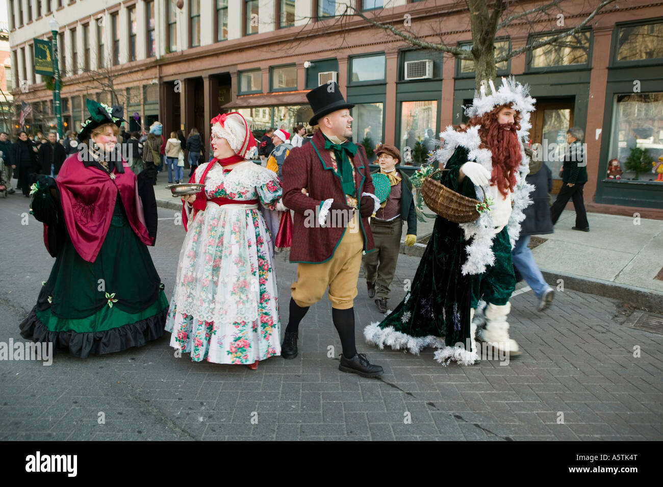 Annual Victorian Stroll Troy New York Rensselaer County Stock Photo