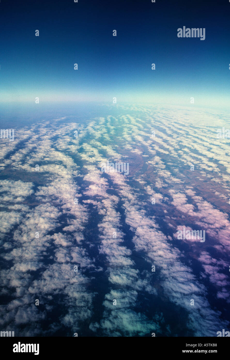 Sirrus clouds from 35000 feet Stock Photo