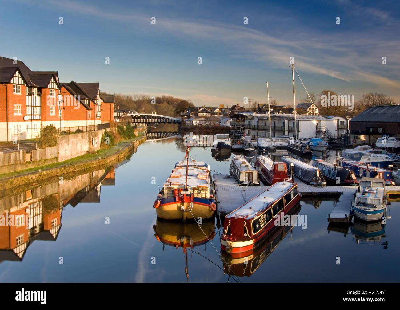 Northwich Marina, Waterside Apartments, The River Weaver and Town