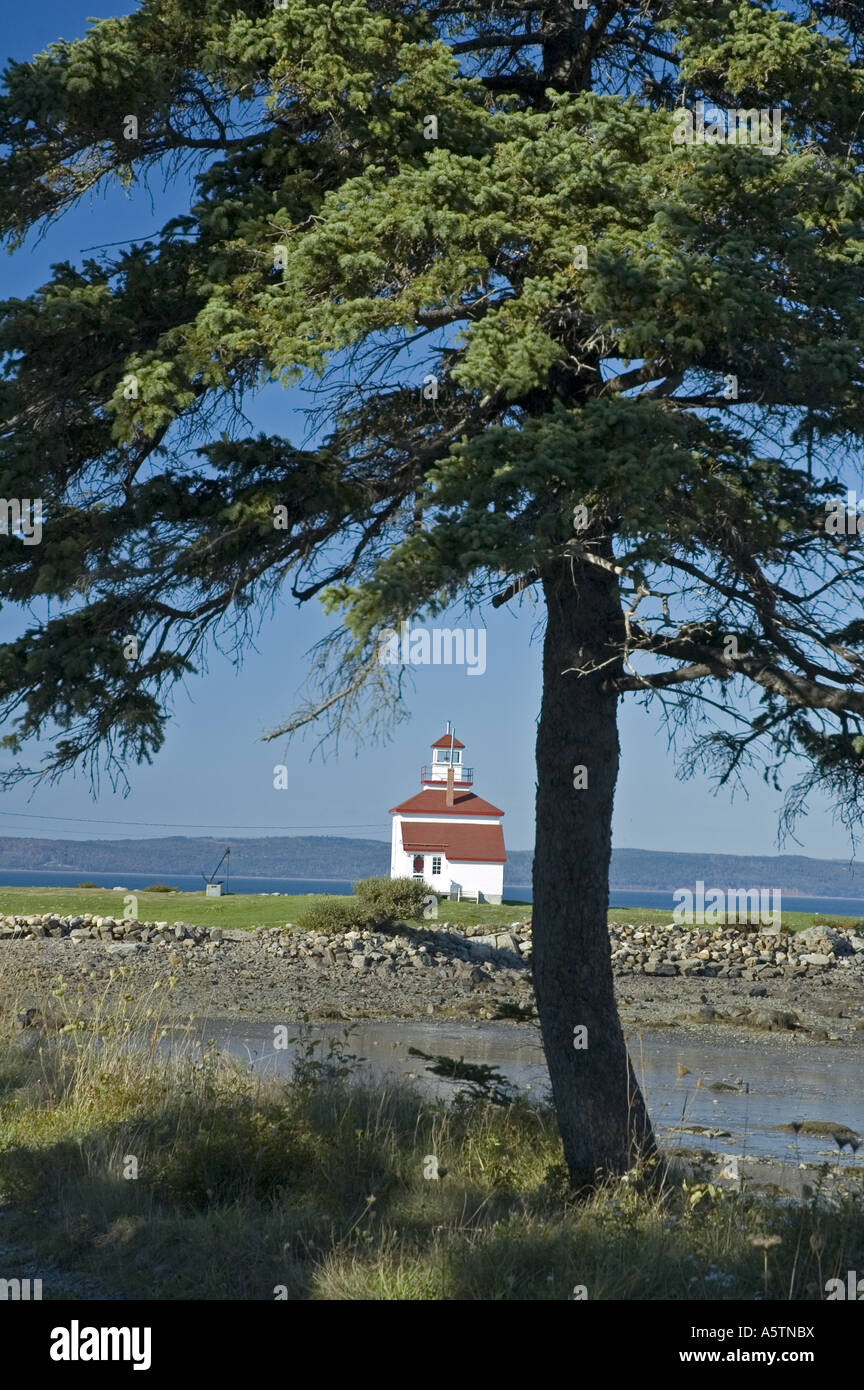Lighthouse Gilberts Cove Nova Scotia Stock Photo Alamy