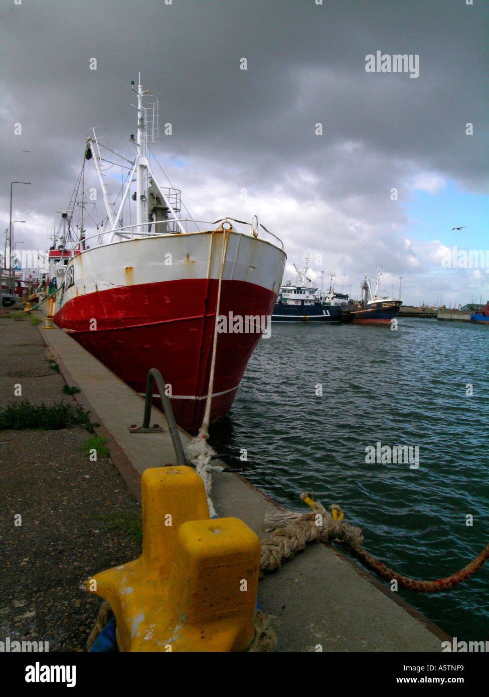 fishing cutter at the fisher port of Esbjerg in Denmark Stock Photo Alamy
