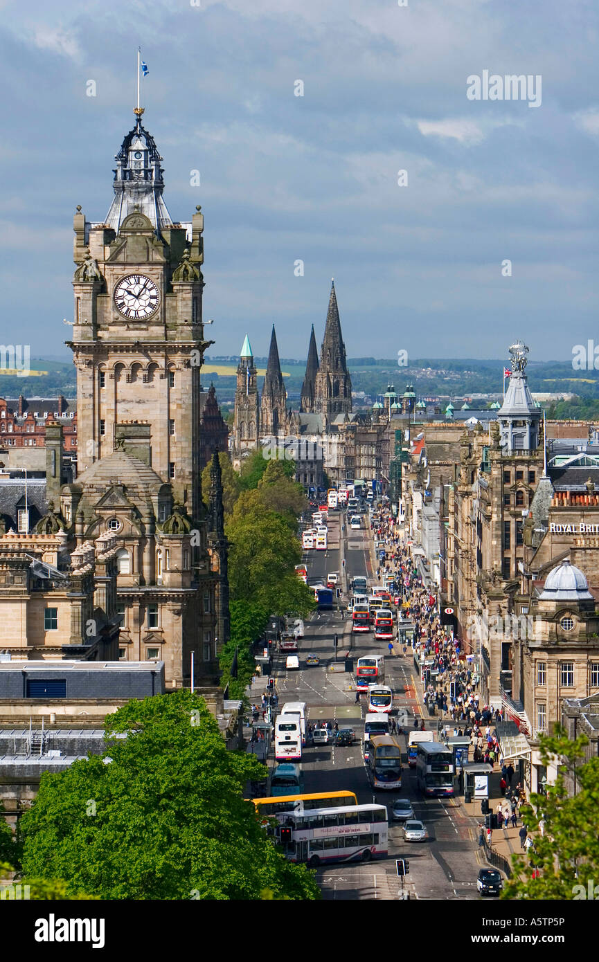 Edinburgh Princess Street Stock Photo Alamy