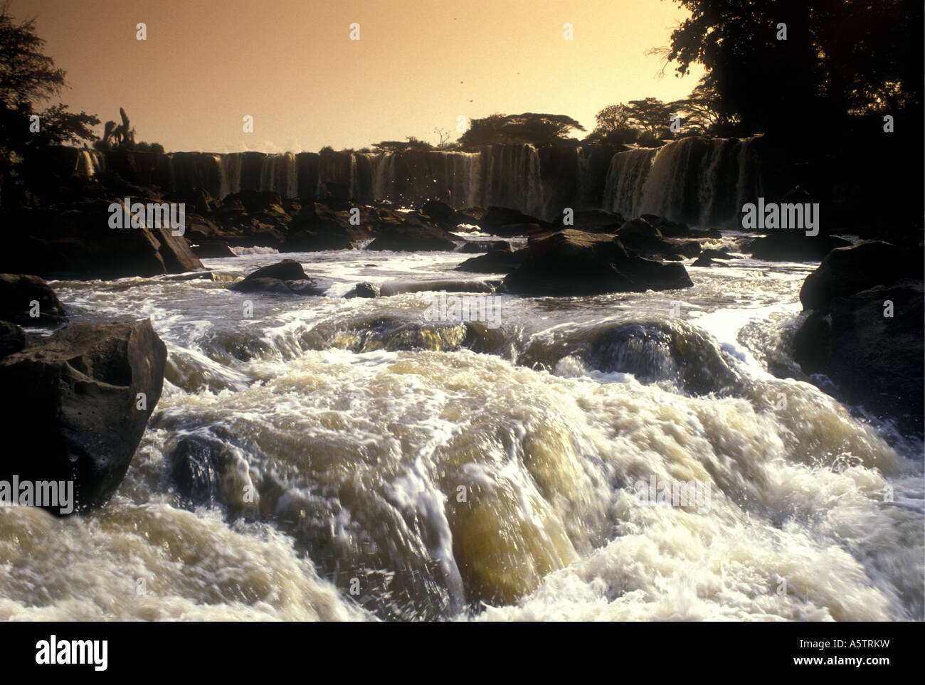 Fourteen Falls on the Athi River near Thika Kenya East Africa Stock Photo