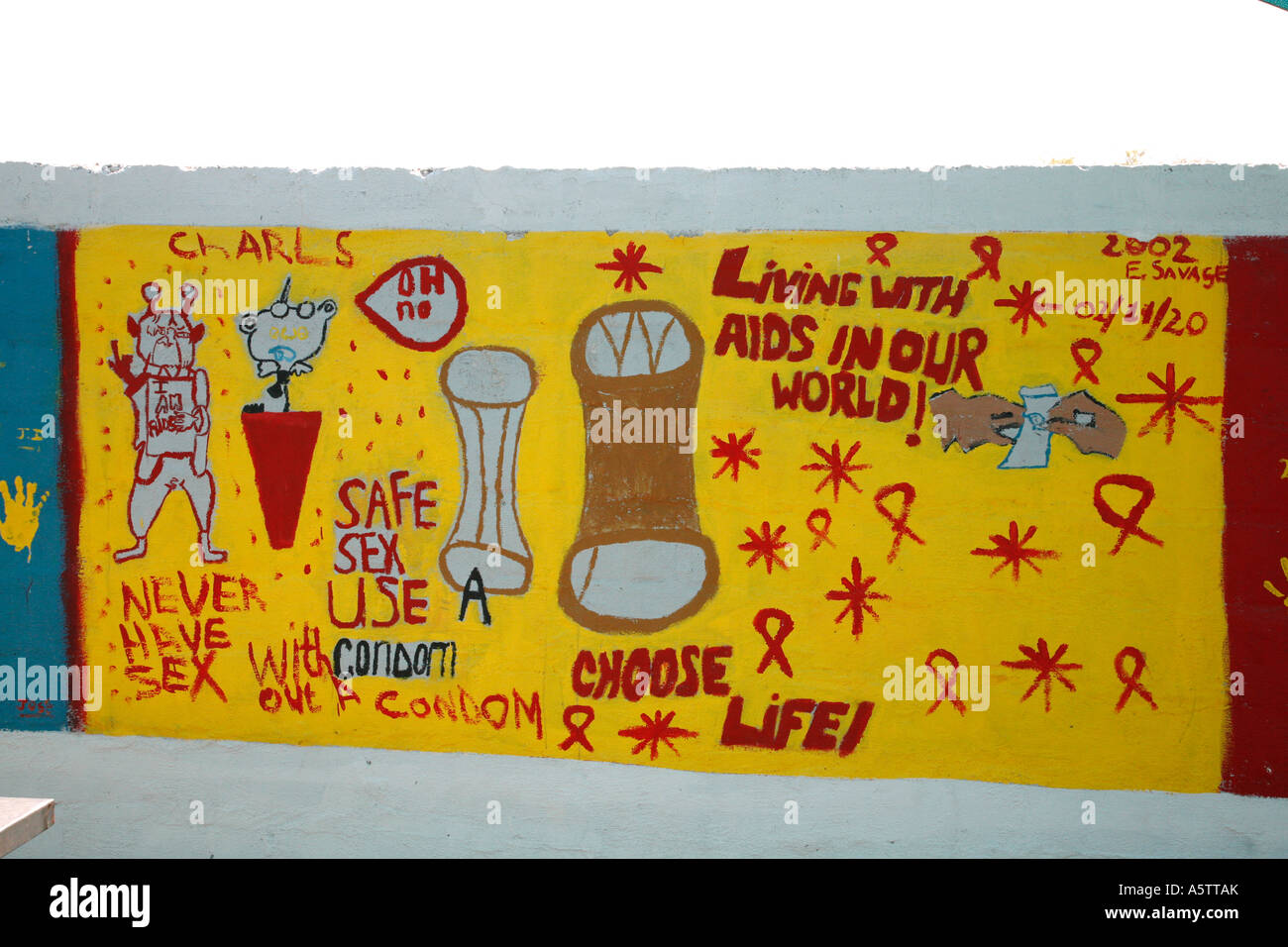 Painet jj1728 namibia aids prevention mural rehobeth primary school 2 ...