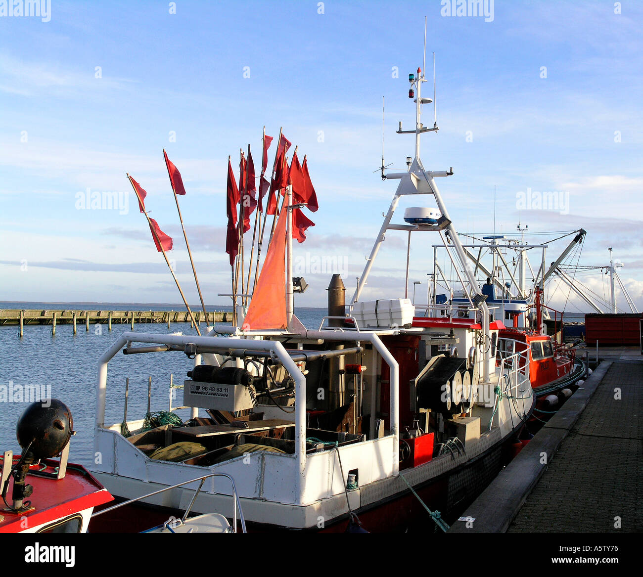Denmark Jutland Fishing vessels at Oddesund north The Limfjord western Jutland Denmark Stock Photo