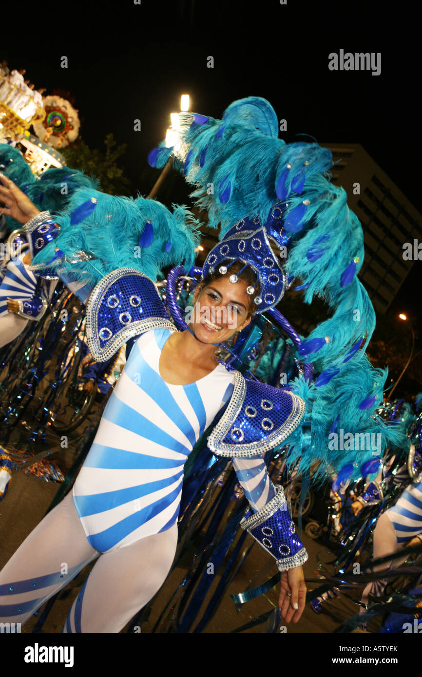 Float and samba dancer in amazing costume prepare for Rio de Janeiro ...