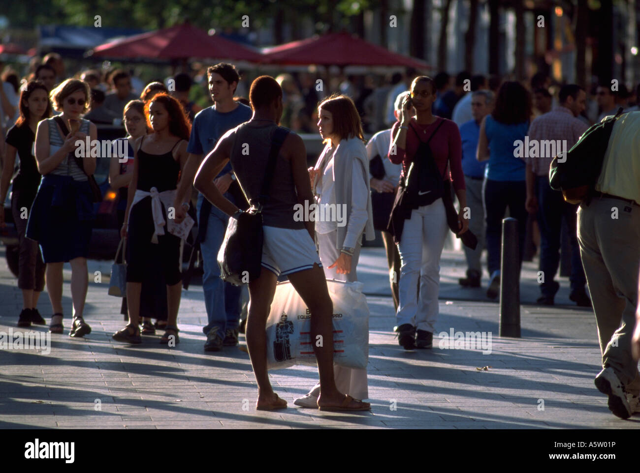 Painet hl1637 people walking friends encounter champselysees worlds ...