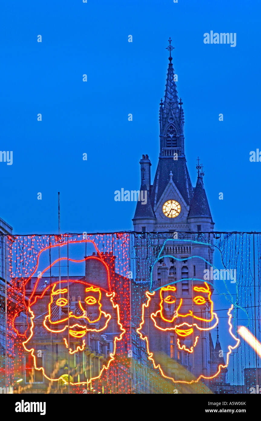 Christmas Street Lights, Union Street Aberdeen, Grampian Region