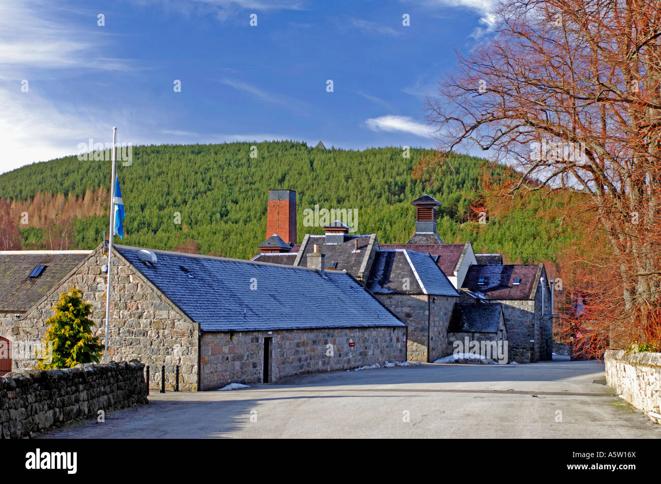 Royal Lochnagar Distillery in Deeside Highland Scotland Stock Photo