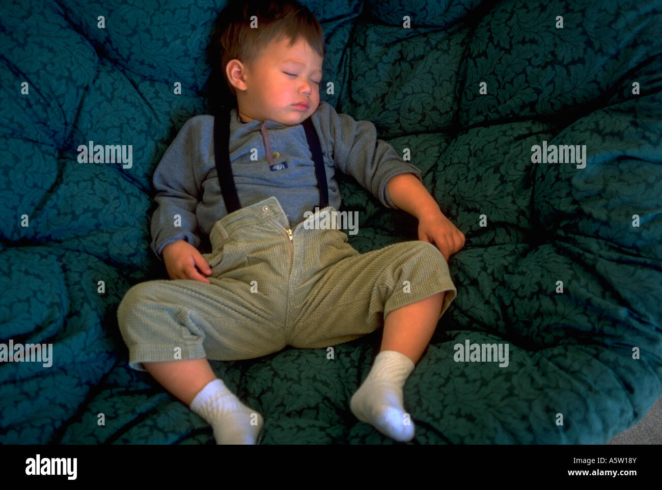 hl1322 young boy sleeping chair youth child kid sleep tired