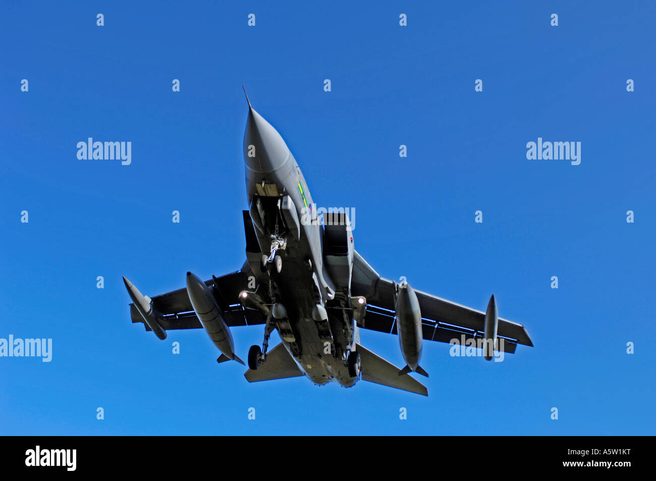 Panavia Tornado F4 Fighter Overhead RAF Lossiemouth, Moray. XAV 4927-461 Stock Photo