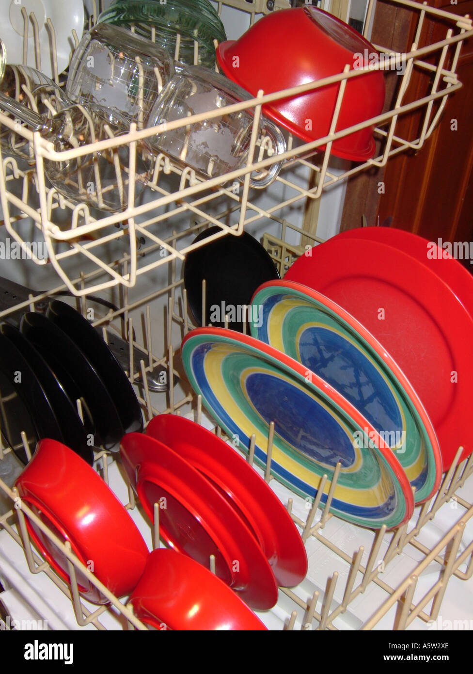 Dishes in a dishwasher Stock Photo Alamy