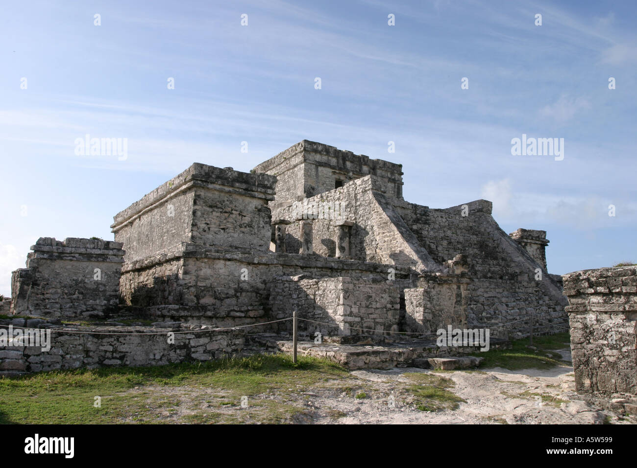 Mayan ruins at Tulum Mexico Stock Photo
