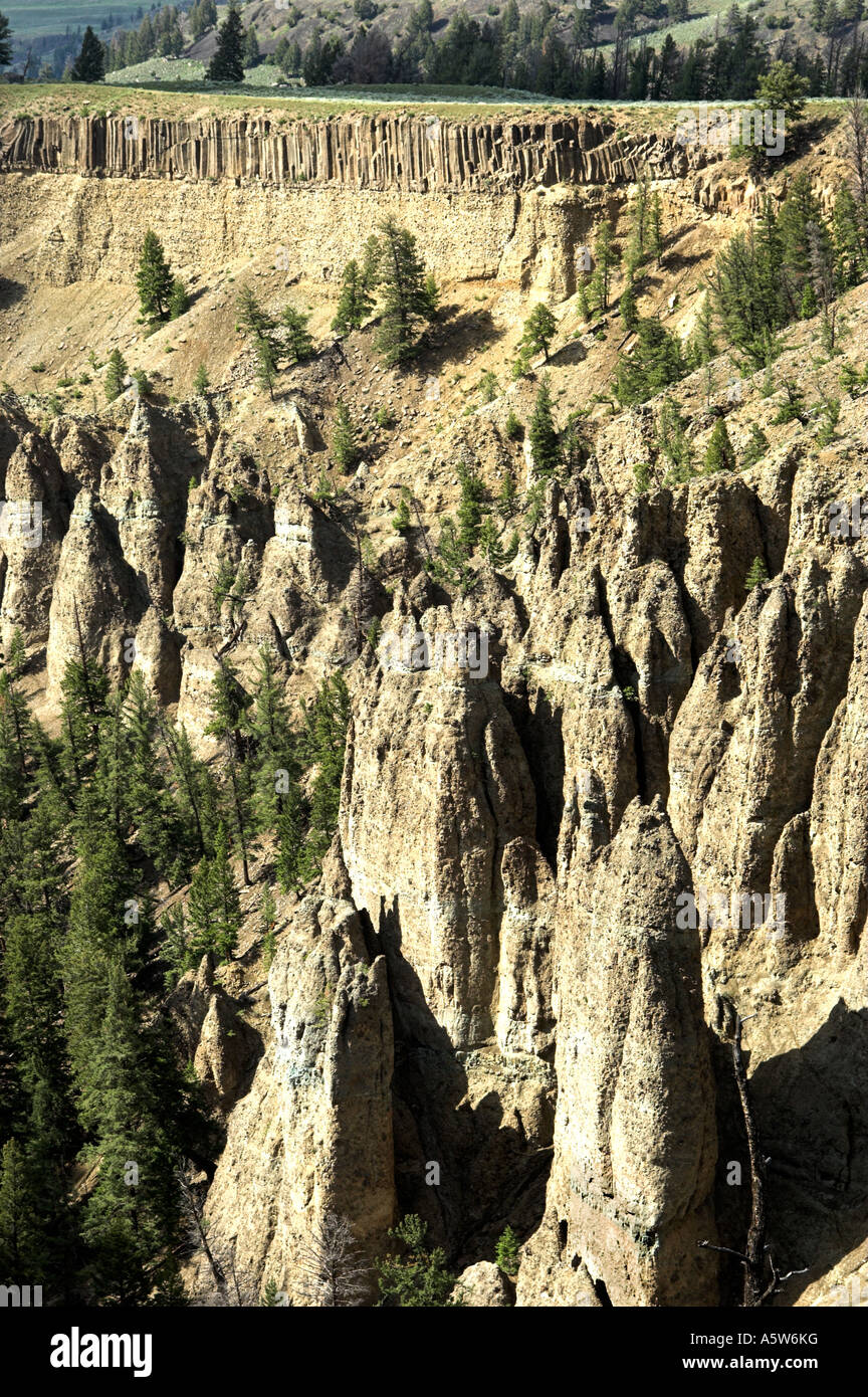 Tower Fall Rocks Rock forms, Tower Falls Stock Photo - Alamy