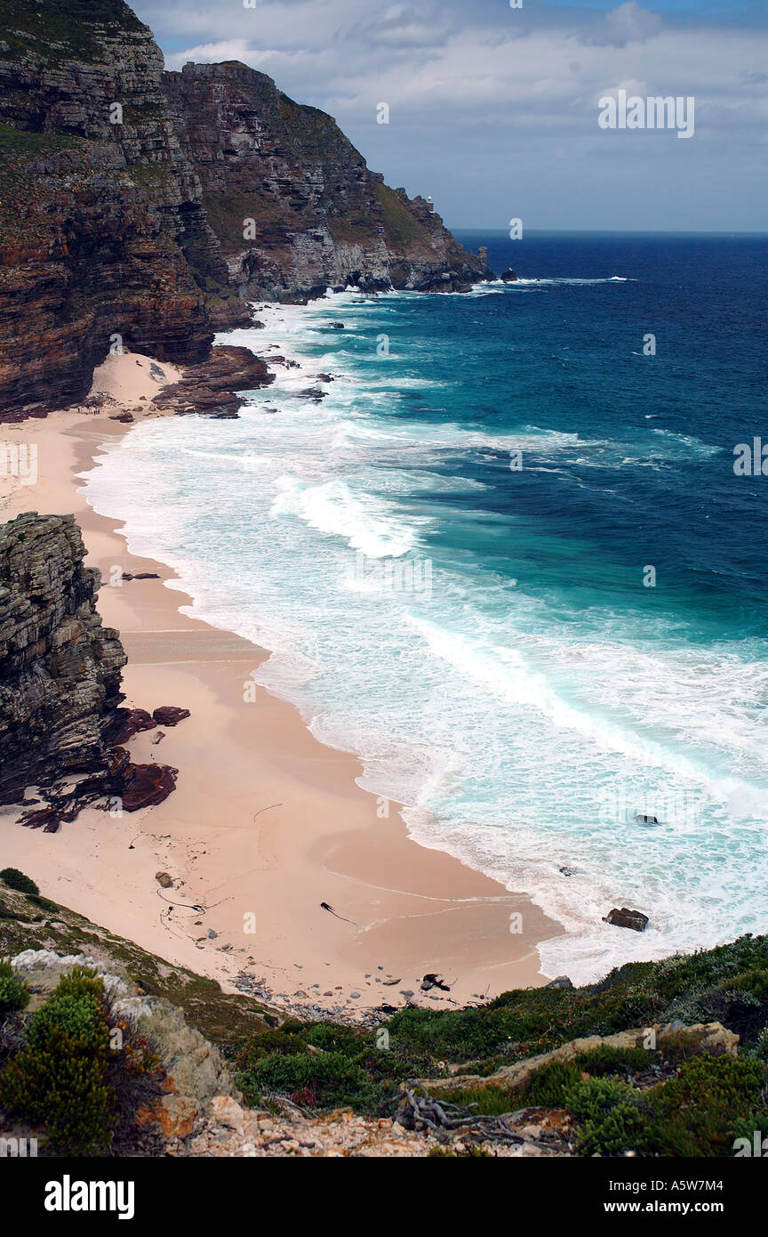 Beach between Cape Point and the Cape of Good Hope South Africa Stock Photo