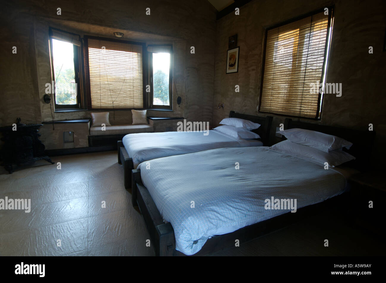 Kings Lodge Bandhavgarh National Park Madhya Pradesh India 0207 bedroom Stock Photo