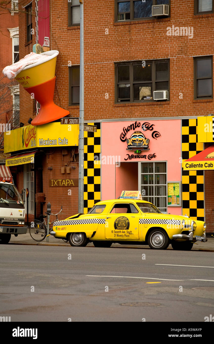 Caliente Cab Co mexican cafe in New York City Stock Photo Alamy