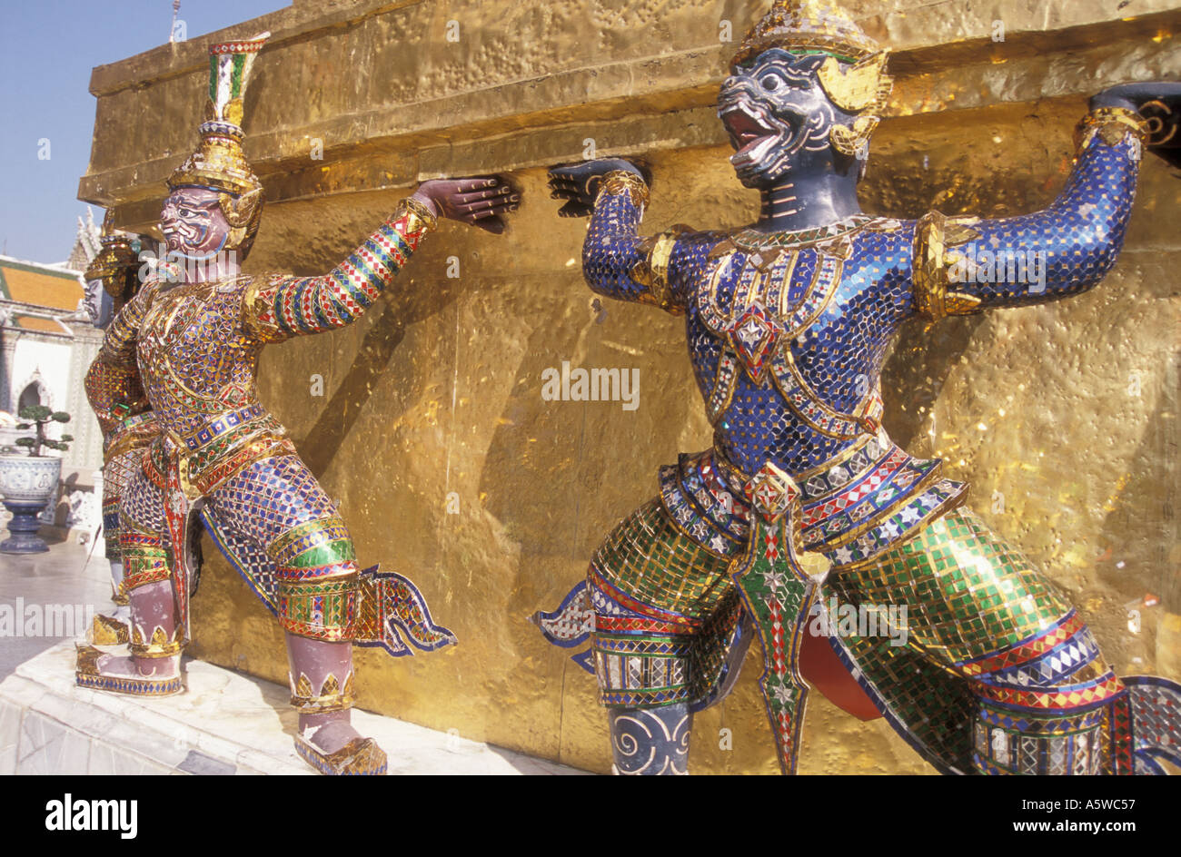 Thailand Royal Palace Bangkok Mythical Creatures Stock Photo