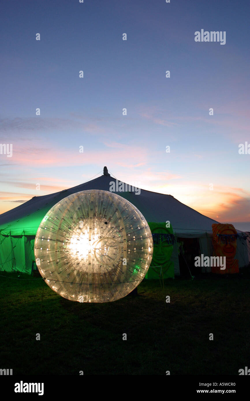 Inflatable light dome at Surfers Against Sewage Ball 2005 Stock Photo