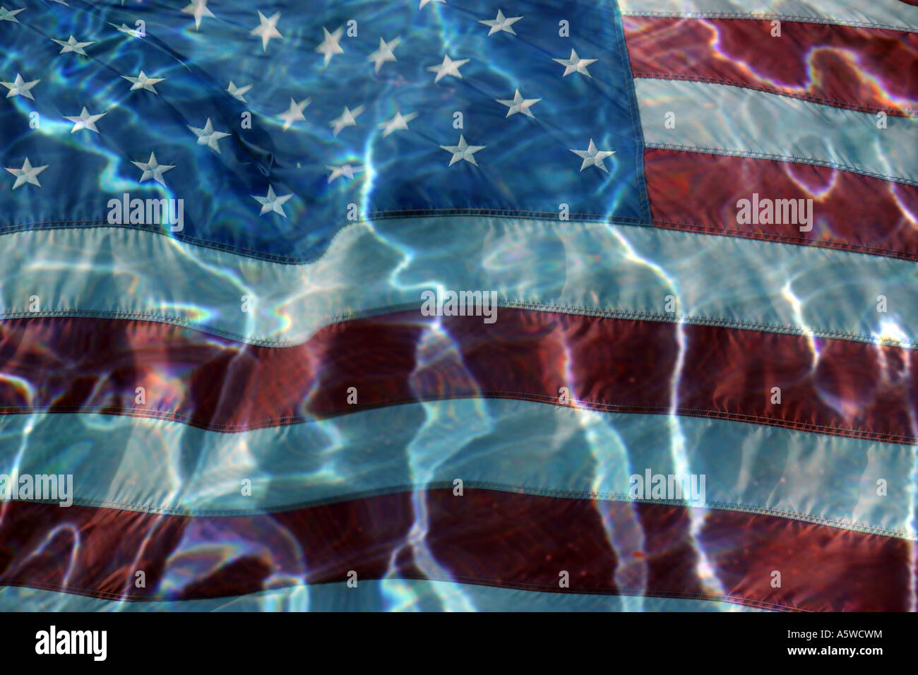 American Flag Abstract with water waves Stock Photo Alamy