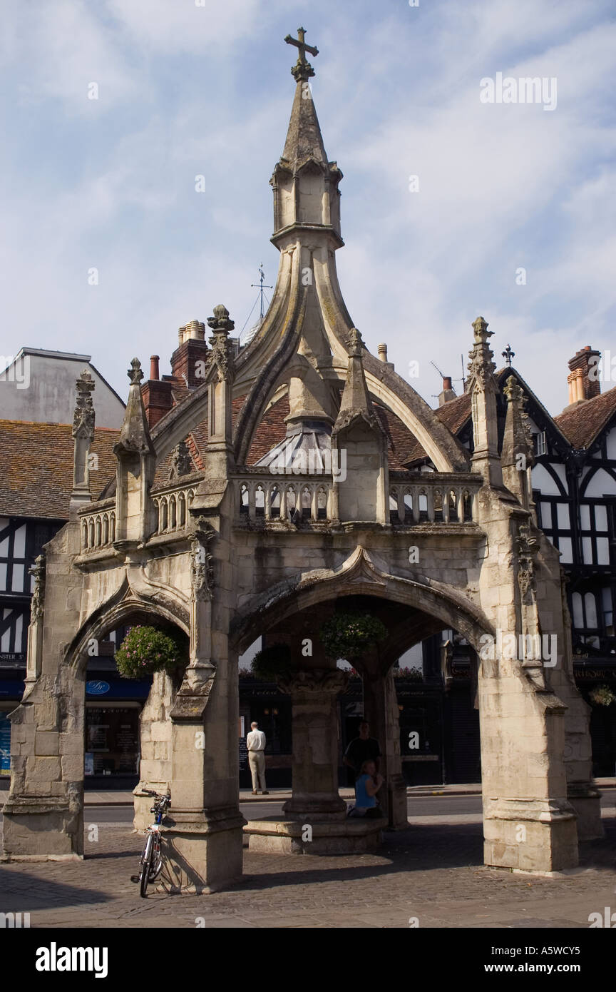 The Poultry Cross or Market Cross in centre of Salisbury Wiltshire UK Stock Photo