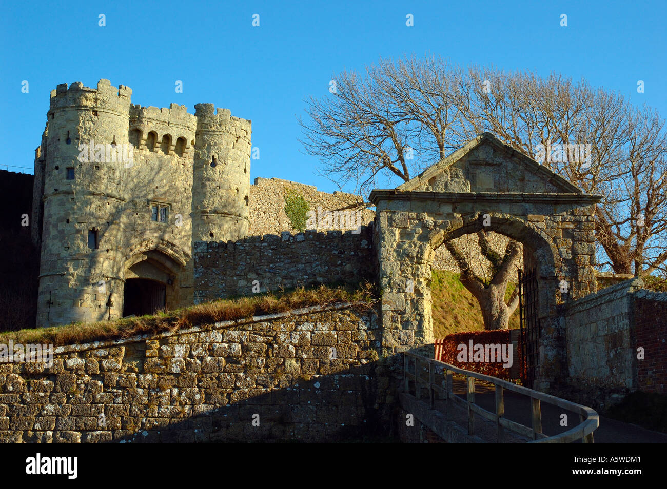 Carisbrooke Castle Gates and outer wall, Newport, Isle of Wight