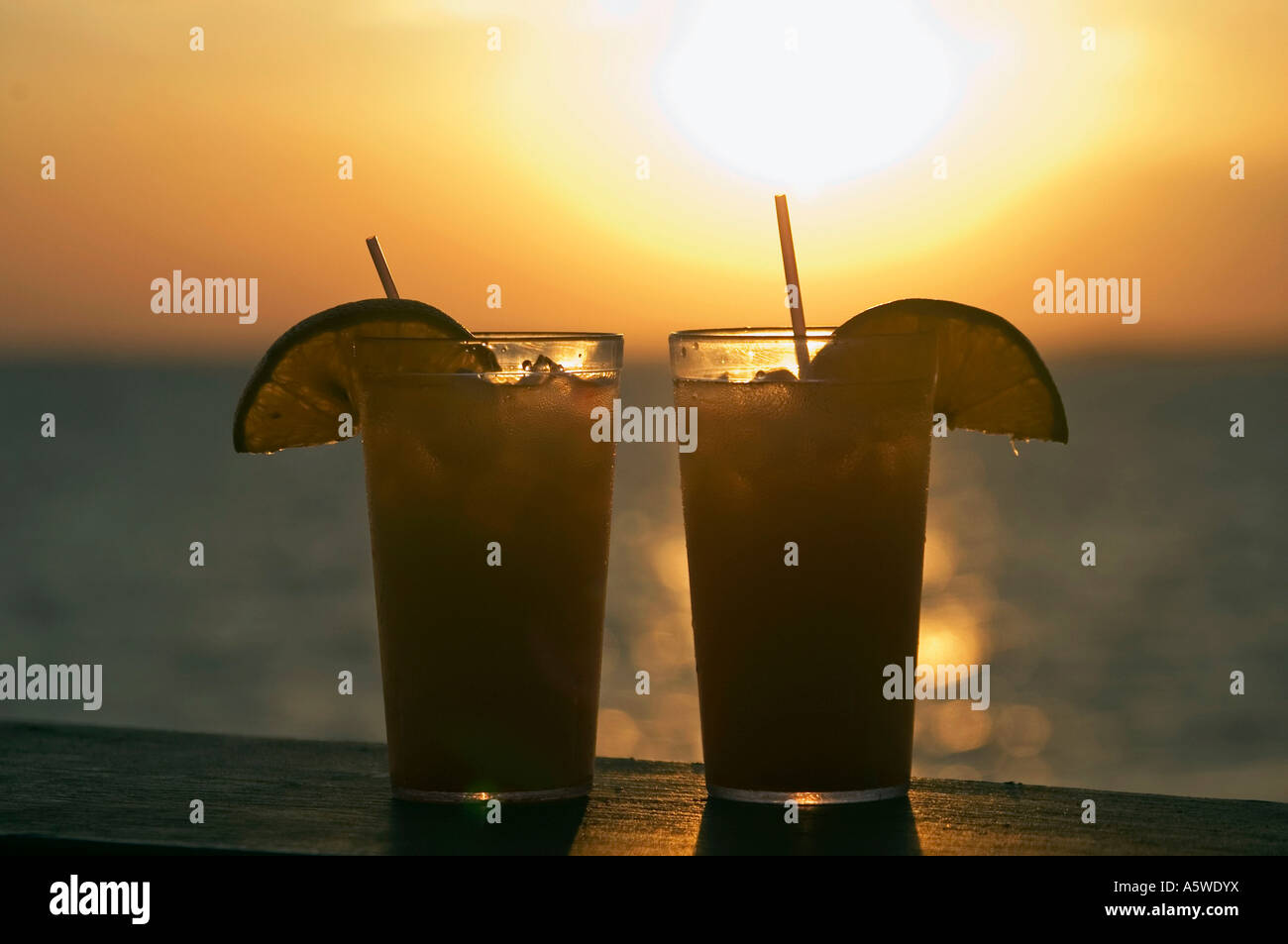 Glasses with Cocktails  Stock Photo