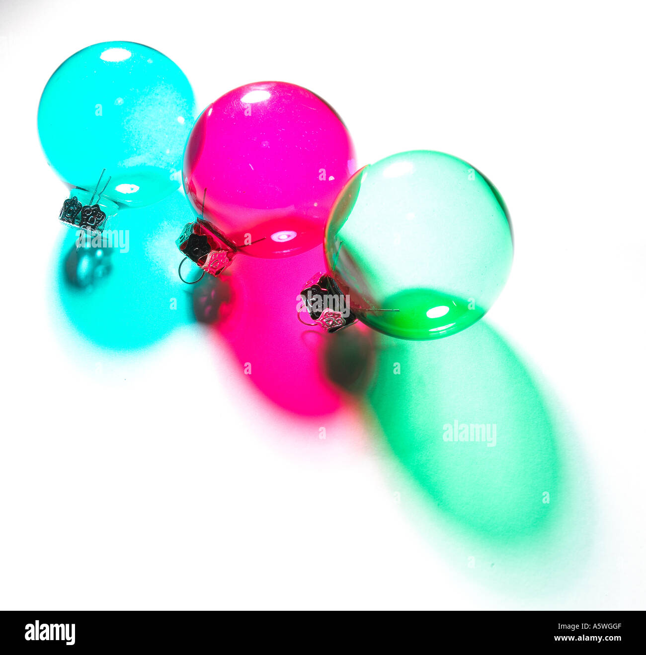 Christmas tree clear glass baubles hi-res stock photography and images ...
